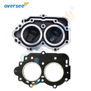 6E7-11111, 6E7-11181 Cylinder Head Cover and Gasket For Yamaha 9.9HP 15HP 2 Stroke Outboard Motor 9.9D 15D 6E7-11111-01-94