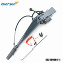 Oversee Marine 692-W0084 Reemplazo del conjunto de la manija del timón de dirección para motor fueraborda Yamaha Parsun 75HP de 2 tiempos 692-W0084-11-4D