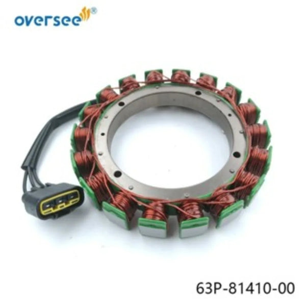 Conjunto de estator 63P-81410 para Motor fueraborda Yamaha 4T F150B 6BM 6BN 150hp 63P-81410-00 2004 up generador