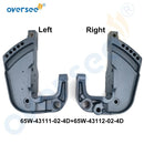 65W Bracket Clamp for Yamaha Outboard 20HP 25HP 4 Stroke Manual Engine 65W-43111-02-4D & 65W-43112-02-4D