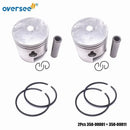 350-00001 STD Piston 60MM For Tohatsu Outboard Motor 2T M18E 18HP with Piston Ring STD 350-00011-0;350-00001-0