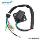 Oversee Marine 6K8-81960-A0 Reemplazo del rectificador regulador para motor fueraborda Yamaha Wave Runner 2 tiempos 500 89-90 6K8-81960-A0-00