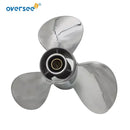Stainless Steel Propeller 664-45954-01-EL-00 For Yamaha Outboard Motor Motor 25HP 30HP Size 9-7/8x12