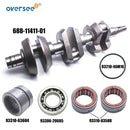 688-11411 Crankshaft  Assy and Bearings For Yamaha Enduro 3V 2T 75/85/90HP Outboard 688-11411-01