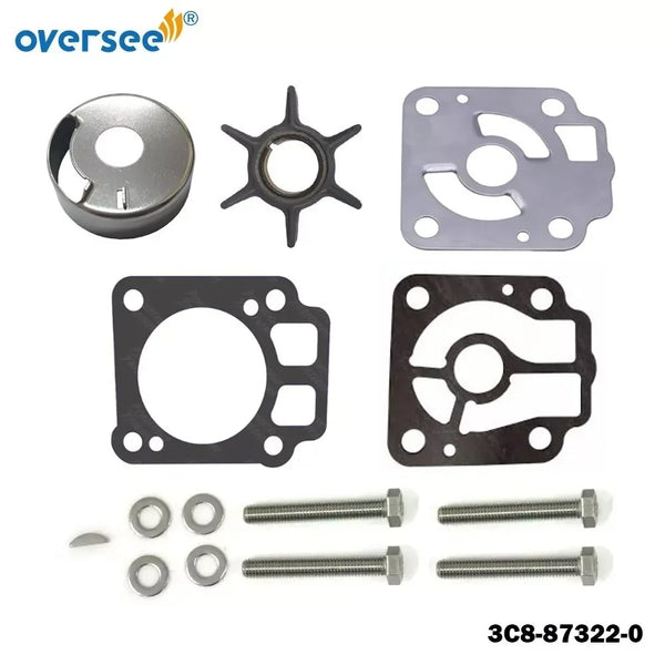 3C8-87322 Water Pump Repair Kit For Tohatsu Nissan 2T 40 50HP Mercury 853792A3 853792A10