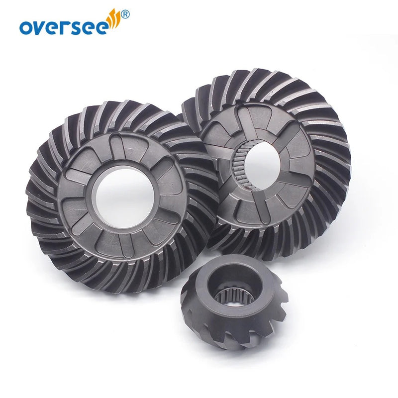 Kit de engranajes Oversee Marine 68V 28 dientes hacia adelante 68V-45560; Marcha atrás 68v-45570; Piñón 68V-45551-00 de repuesto para motor fueraborda Yamaha 75HP 90HP 115HP de 4 tiempos