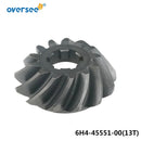 Pinion Gear 6H4-45551-01 For Yamaha 3 Cyl 4T 40/50HP Outboard Motor 13T Pinion 6H4-45551-00 6J8-45551