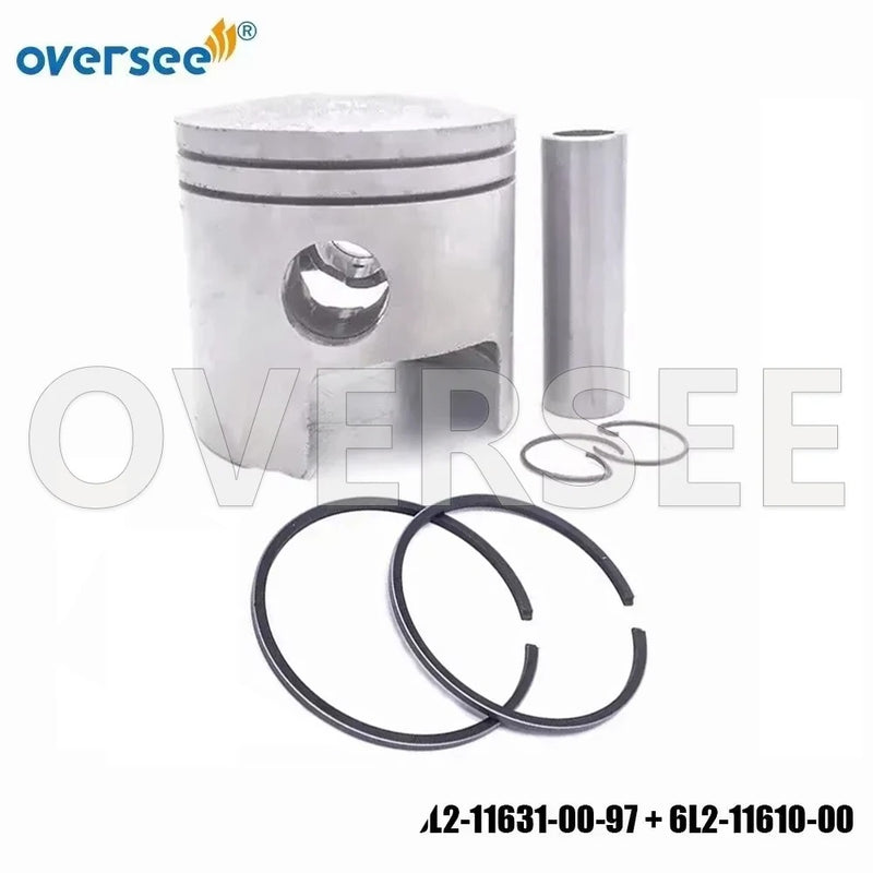 Oversee Marine 6L2-11631-00-97 Reemplazo STD de pistón para motor fueraborda Yamaha 25HP de 2 tiempos