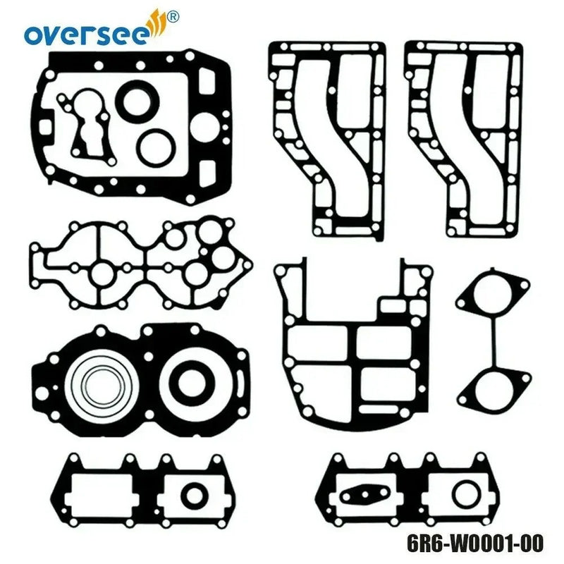 Oversee Marine 6R6-W0001-00 Kit de juntas de cabezal de potencia de repuesto para motor fueraborda Yamaha 2cyl 40HP