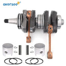 Conjunto de cigüeñal 6F5-11400 para motor fueraborda Yamaha 40HP de 2 tiempos 6F5-11400-00 