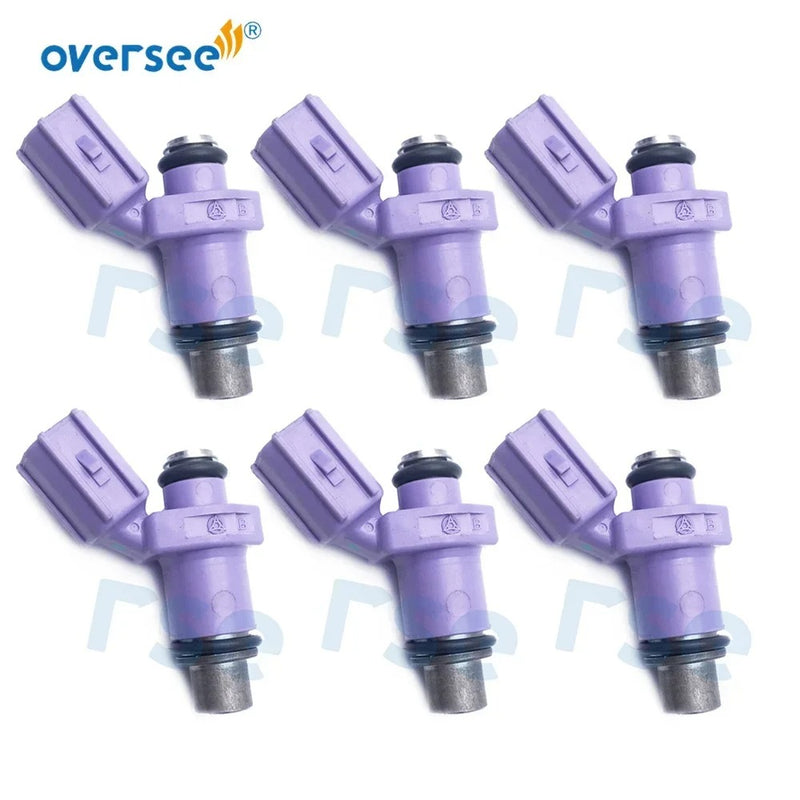 Oversee marine 6 uds 4 Uds inyector de combustible fueraborda 6P2-13761-10-00 200-250 Hp 4 tiempos '06-'18 para Yamaha 250hp