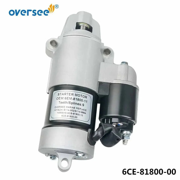 Oversee marine 6ce-81800 6ce-81800-00 6ce-81800-01 reemplazo del motor de arranque para motor fueraborda yamaha 225hp 300hp de 4 tiempos