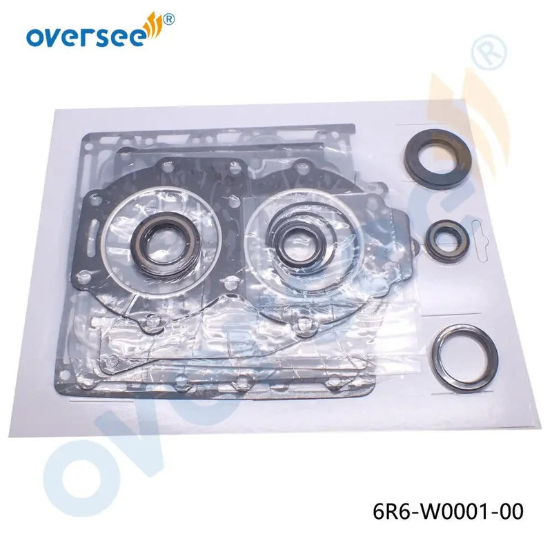 Oversee Marine 6R6-W0001-00 Kit de juntas de cabezal de potencia de repuesto para motor fueraborda Yamaha 2cyl 40HP