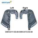 65W Bracket Clamp for Yamaha Outboard 20HP 25HP 4 Stroke Manual Engine 65W-43111-02-4D & 65W-43112-02-4D