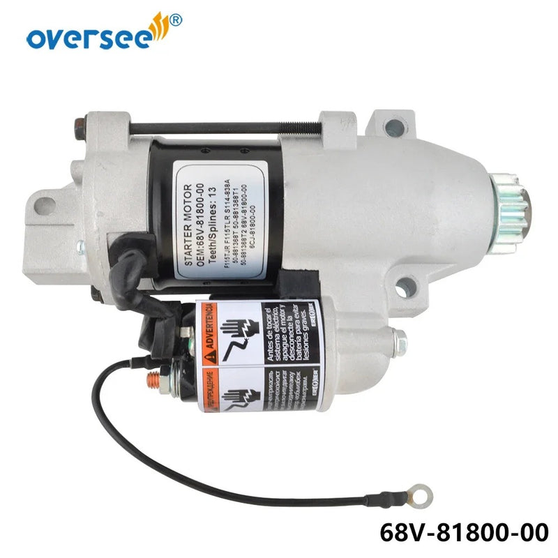 Starter Motor 68V-81800-00 for YAMAHA F115TJR F115TLR Outboard Engine S114-838A Mercury 50-881368T 50-881368T1 50-881368T2