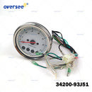 34200-93J51 White Multifunction Tachometer for Suzuki DF40 F60 DF140 DF200 40-200HP Outboard Engine