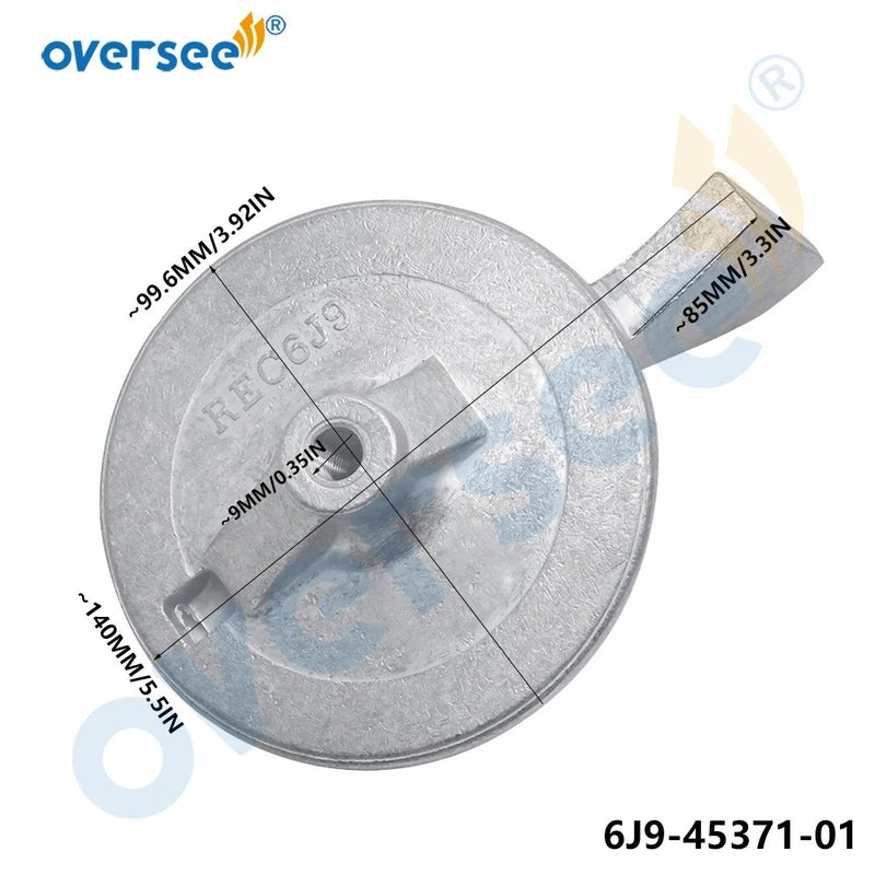 Anode Kit KIT-60500-AN-A0 for Yamaha F150D F150F Outboard Engine 6J9-45371-01 TAB-TRIM Anode 6G5-45251-02