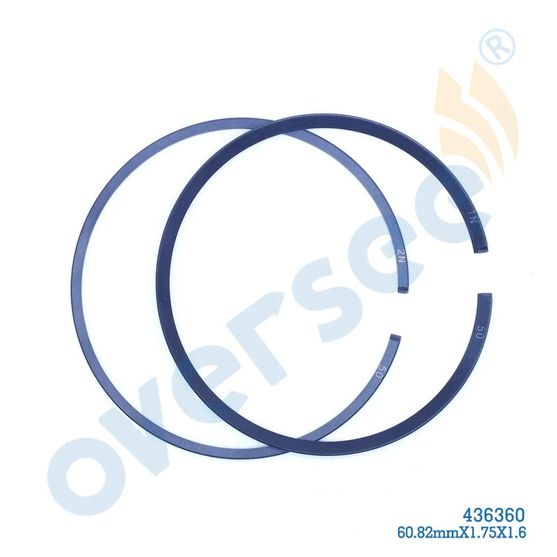 436360 Piston Ring Set Oversize 0.020 For OMC JOHNSON EVINRUDE Outboard Motor Parts 9.9HP - 15HP 2.395"