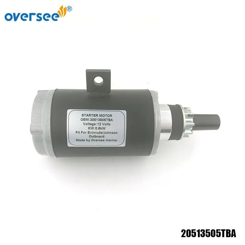 Conjunto de motor de arranque 20513505TBA, 12V/0,6 kW, para fueraborda Mariner Evinrude Johnson