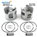 6R5-11631-11-93 + 6R5-11642-11-93 Piston Kit STD For Yamaha 2-Stroke 115HP 130HP Outboard Engine (90mm)