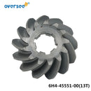 Pinion Gear 6H4-45551-01 For Yamaha 3 Cyl 4T 40/50HP Outboard Motor 13T Pinion 6H4-45551-00 6J8-45551