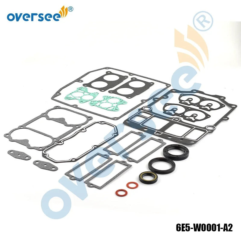 Supervisar Marina 6E5-W0001; 6E5-W0001-01; 6E5-W0001-A2; Reemplazo del kit de juntas de cabezal de potencia 6F3-W0001 para motor fueraborda de 2 tiempos Yamaha V4 100-130HP