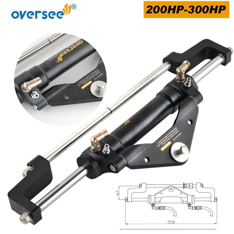 300HP Boat Hydraulic Steering Cylinder Replaces For Yamaha Mercury BayStar Teleflex Marine Outboard Steering Boat Accessories