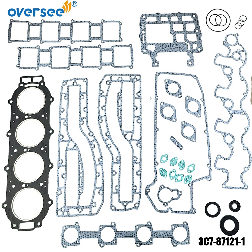 3C7-87121-0 Power Head Gasket Set for Tohatsu Nissan 4 cyl 115HP 120HP 140HP Outboard 3C7871210