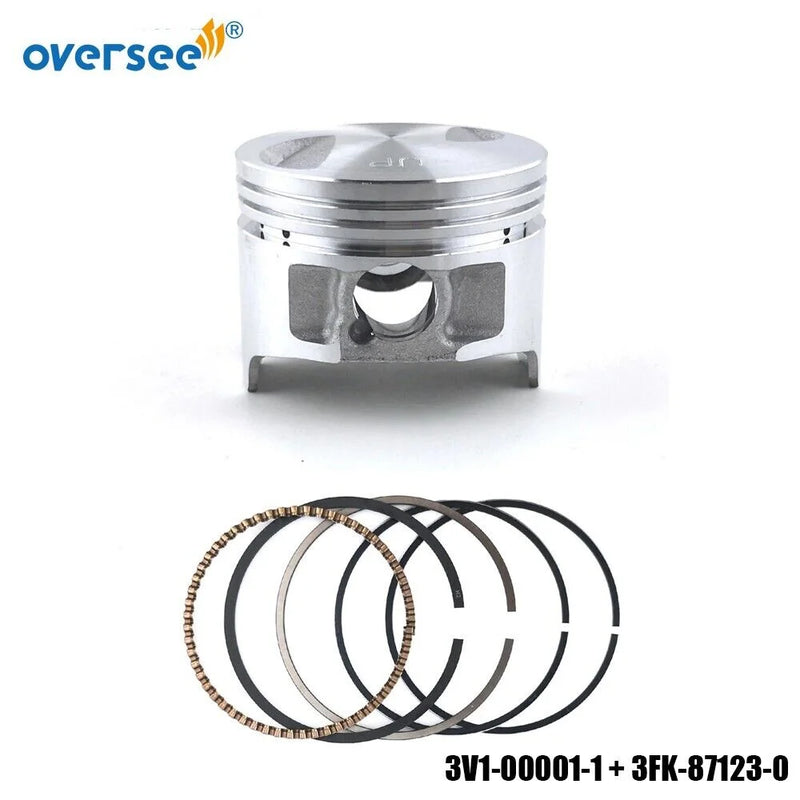 3V1-00001 And 3V1-00011 Piston Set for Tohatsu Mercury Parsun 8  9.8  9.9HP Outboard Engine 834963A02 700-834963A02 F8-05020101