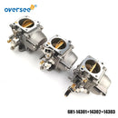 6H1-14301/14302/14303 Carburetor Assy Set For Yamaha 90HP Outboard Engine 6H1-14301-30-00 6H1-14302-30-00 6H1-14303-30-00