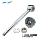 Topreal 0436390 varilla de montaje inclinable y ojo con tornillo para fueraborda Johnson Evinrude OMC 90HP-225HP 0390006 Cap 1991 y más