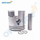 2pcs 8M0103789 Piston Kit STD 803678A1 Ring Set For Mercury Outboard 2T 15-18HP