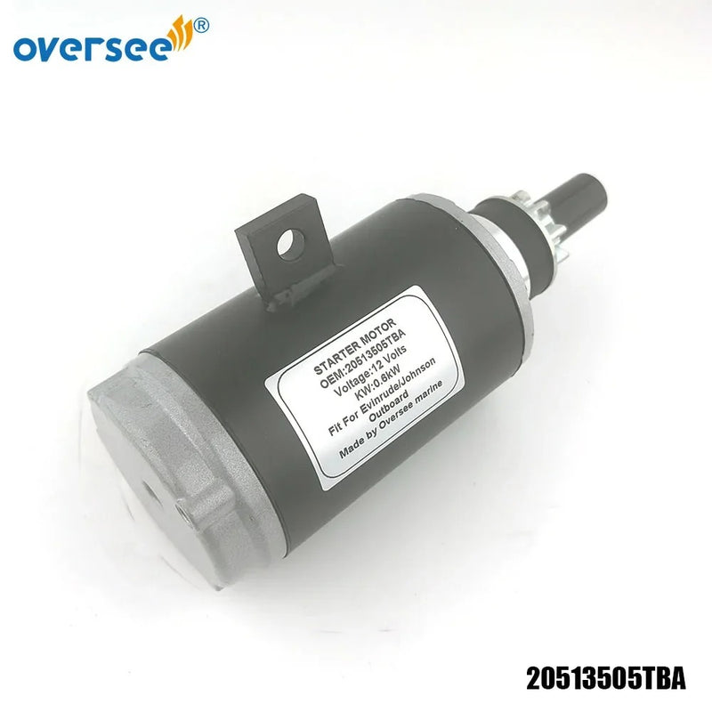 Conjunto de motor de arranque 20513505TBA, 12V/0,6 kW, para fueraborda Mariner Evinrude Johnson