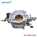 Oversee Marine 6L2-14301 Reemplazo de carburador para motor fueraborda Yamaha 2T 2 cilindros 20HP 25hp 25MLHU 6L2-14302-00 6L2-14301-00