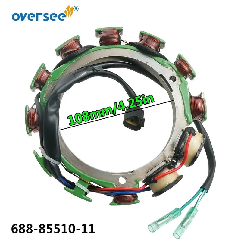 Bobina de arranque 688-85510 para fueraborda Yamaha 2T 75 85 90HP Parsun 688-85510-01