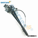 Oversee Marine 692-W0084 Reemplazo del conjunto de la manija del timón de dirección para motor fueraborda Yamaha Parsun 75HP de 2 tiempos 692-W0084-11-4D