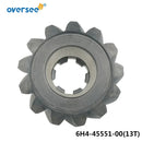 Pinion Gear 6H4-45551-01 For Yamaha 3 Cyl 4T 40/50HP Outboard Motor 13T Pinion 6H4-45551-00 6J8-45551
