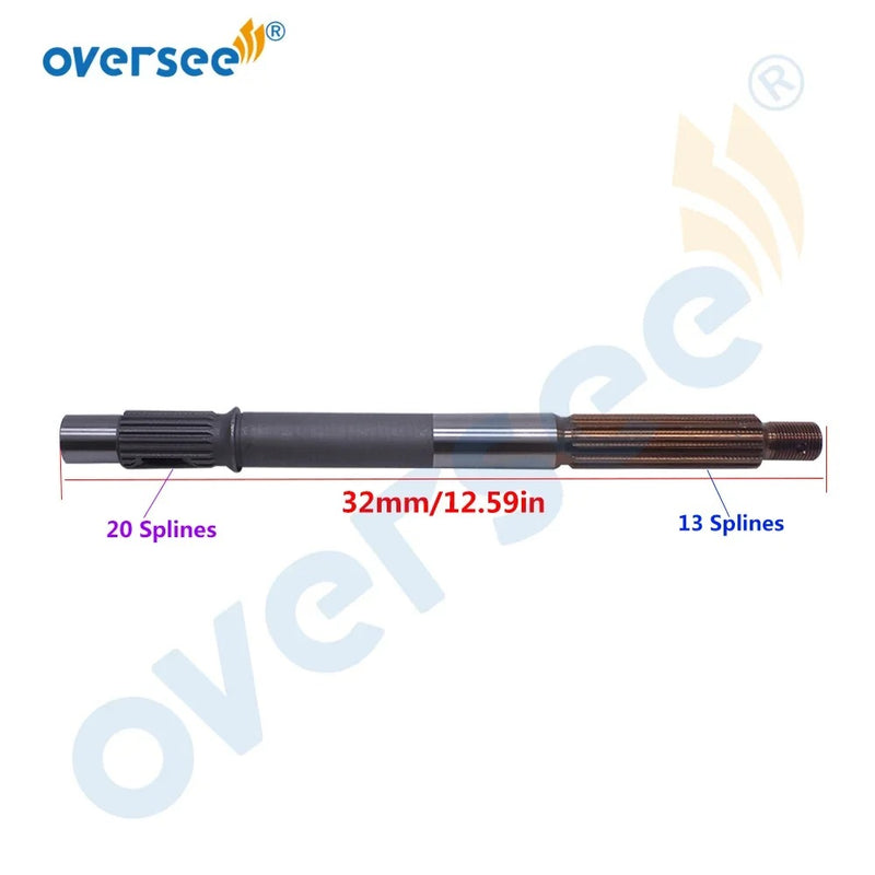Oversee Marine 697-45611-00 Reemplazo del eje de hélice para motor fueraborda Yamaha 48HP 55HP de 2 tiempos