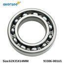 93306-001U1 Bearing For Yamaha Outboard Engine 25HP 30HP 40HP 50HP 60HP Outboard Motor Made In Japan 6007