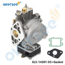 6L5-14301-03 Carburetor Assy For YAMAHA 3HP 2 Stroke Outboard Engine Boat Motor aftermarket parts 6L5