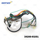 34200-93J51 White Multifunction Tachometer for Suzuki DF40 F60 DF140 DF200 40-200HP Outboard Engine