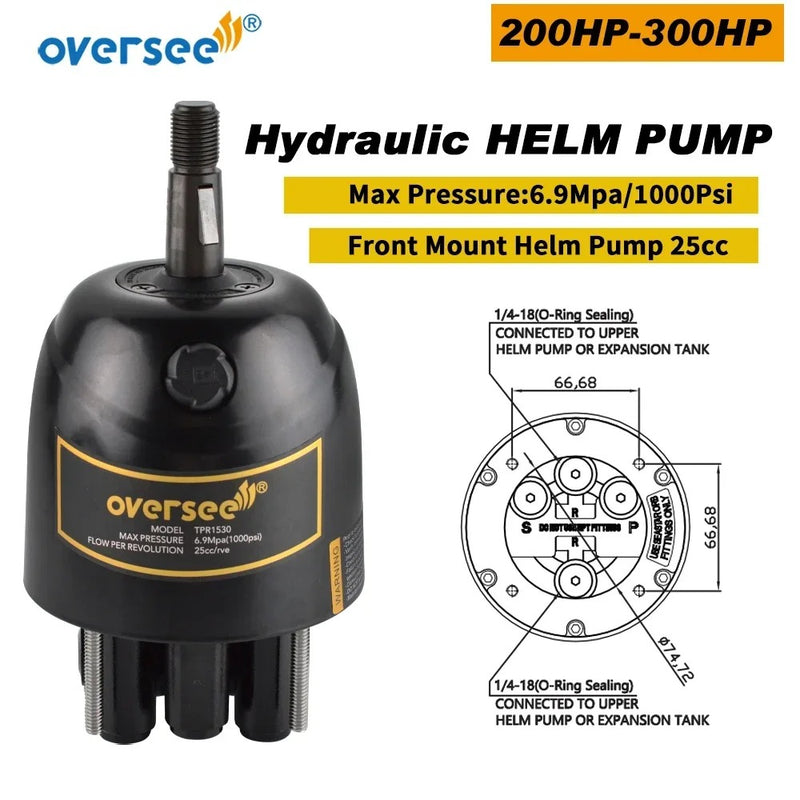 300HP Boat Hydraulic Steering Cylinder Replaces For Yamaha Mercury BayStar Teleflex Marine Outboard Steering Boat Accessories