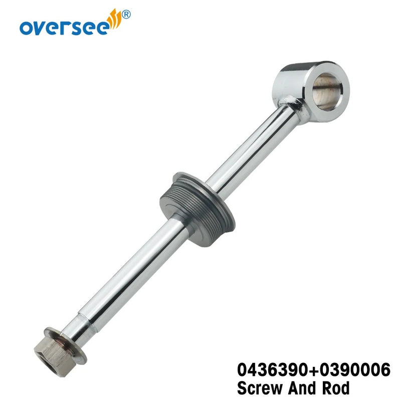 Topreal 0436390 varilla de montaje inclinable y ojo con tornillo para fueraborda Johnson Evinrude OMC 90HP-225HP 0390006 Cap 1991 y más