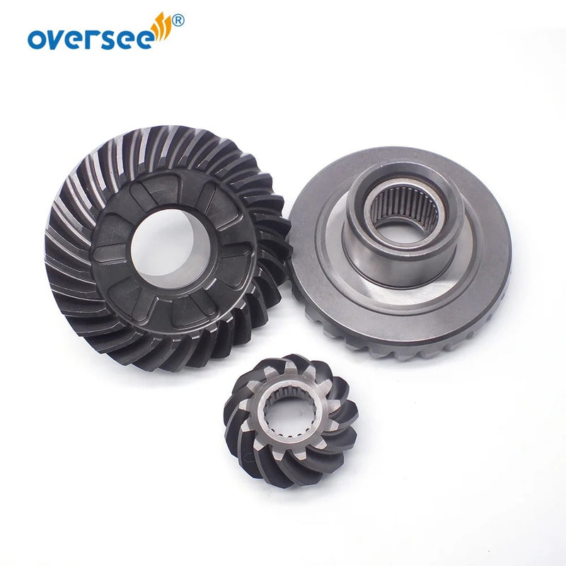 Kit de engranajes Oversee Marine 68V 28 dientes hacia adelante 68V-45560; Marcha atrás 68v-45570; Piñón 68V-45551-00 de repuesto para motor fueraborda Yamaha 75HP 90HP 115HP de 4 tiempos