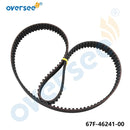 Correa de distribución 67F-46241 para Motor fueraborda Yamaha 4T F75 F80 F90 F100 F115 Parsun F90 67F-46241-00