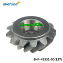 Pinion Gear 6H4-45551-01 For Yamaha 3 Cyl 4T 40/50HP Outboard Motor 13T Pinion 6H4-45551-00 6J8-45551