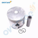 2pcs 8M0103789 Piston Kit STD 803678A1 Ring Set For Mercury Outboard 2T 15-18HP