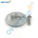 6CE-45373-00 Flat Trim Tab Zinc Anode For Yamaha 4T F200HP-F300HP Outboard Engine