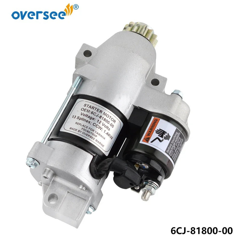 Motor de arranque 6CJ-81800 para motor fueraborda YAMAHA F115TJR TLR S114-838A 6CJ-81800-10 