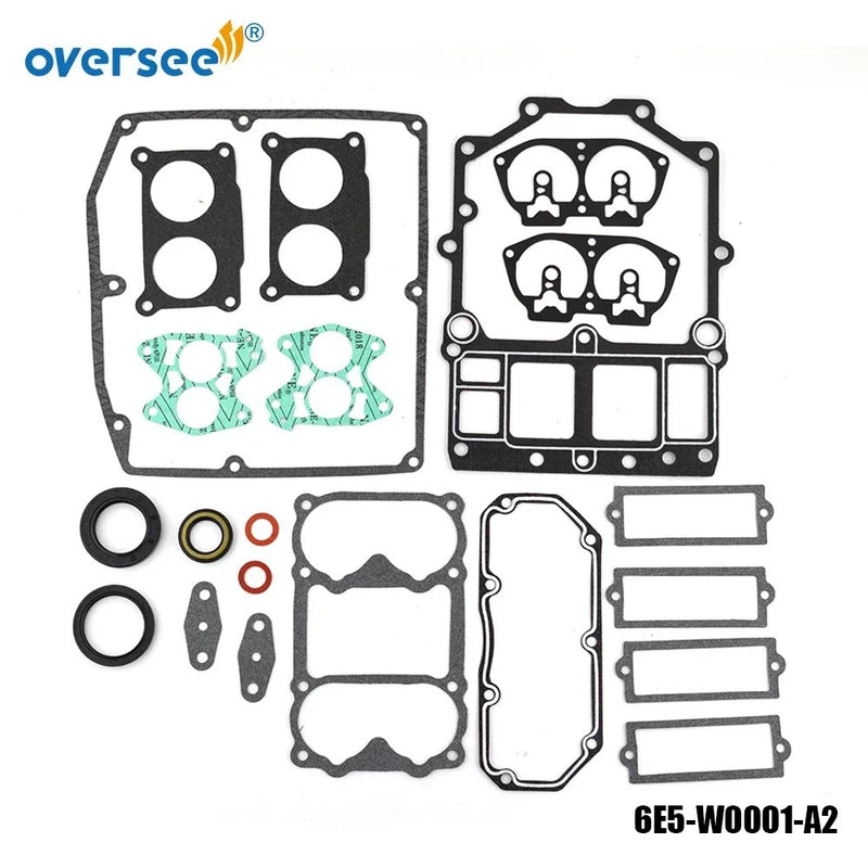 Supervisar Marina 6E5-W0001; 6E5-W0001-01; 6E5-W0001-A2; Reemplazo del kit de juntas de cabezal de potencia 6F3-W0001 para motor fueraborda de 2 tiempos Yamaha V4 100-130HP